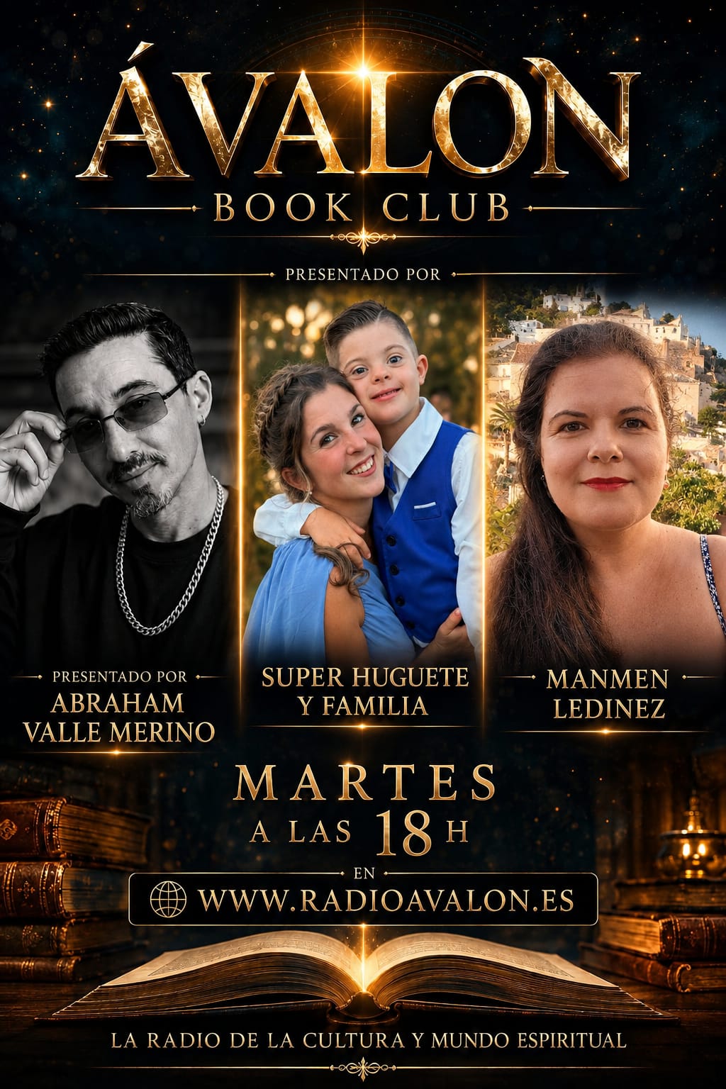 Cartel de Súper Huguete y familia